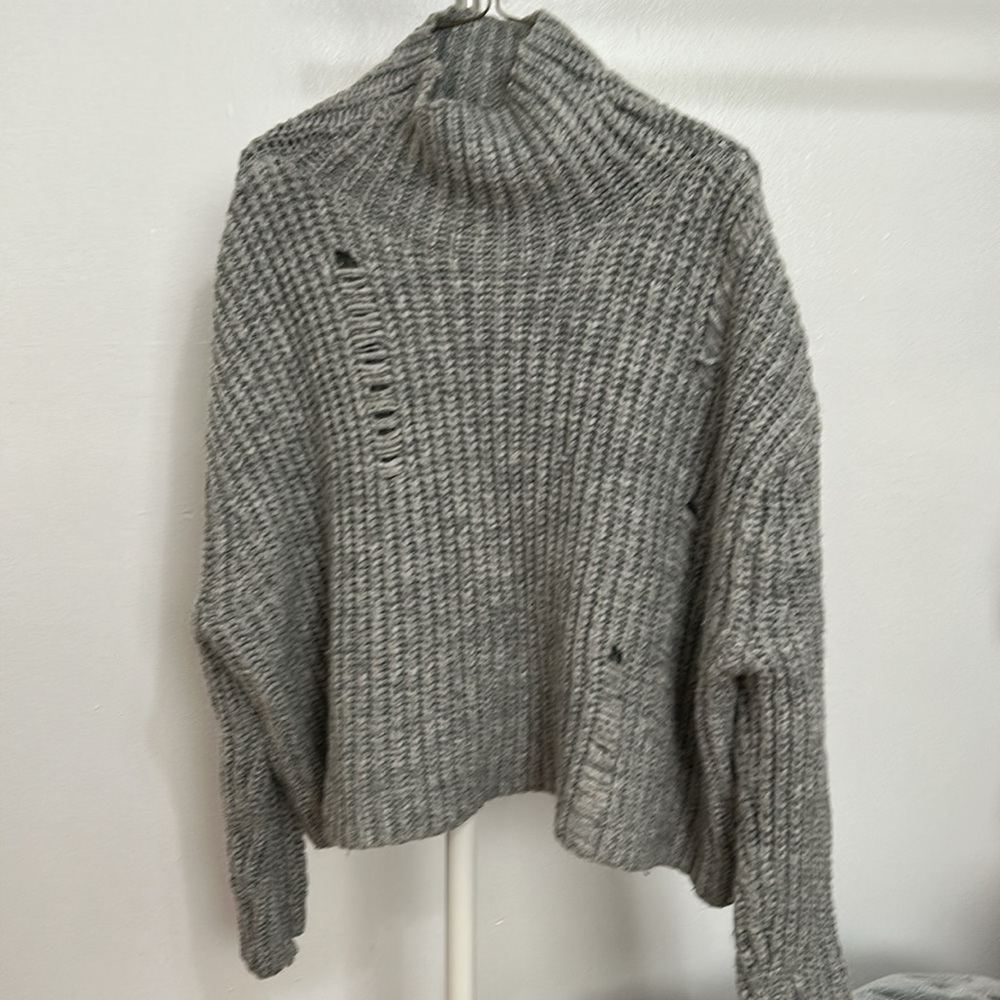 Cozy Gray Knit Sweater